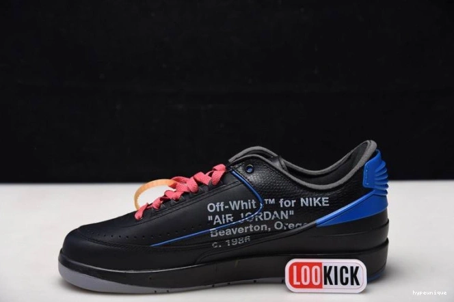 HYPE Low Off-White SP Jordan DJ4375-004 Blue Retro 2 Black 0729